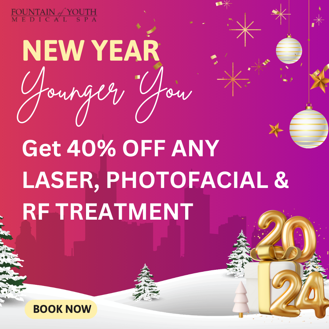 Get 40% OFF ANY LASER, PHOTOFACIAL & RF TREATMENT